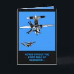Carte Anniversaire de plongée dans le ciel<br><div class="desc">Funny sky diving birthday cards for skand parachutists.Funny sky diving birthday cards wil offend the folks from the funny farm but should make anyone's into sky diving laugh</div>