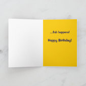 Carte Anniversaire de poisson d'or plus vieux "au-dessus (Intérieur)