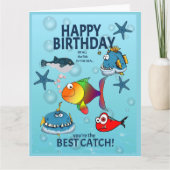 Carte Anniversaire de Poisson Drôle (Devant)