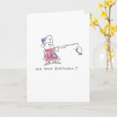 Carte Anniversaire de poissons d'évêque (Fleur jaune)