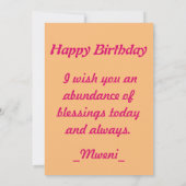 Carte anniversaire de polka dot happy (Dos)