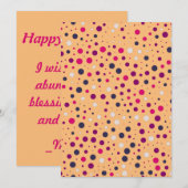 Carte anniversaire de polka dot happy (Devant / Derrière)