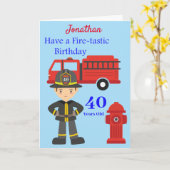Carte Anniversaire de pompiers (Fleur jaune)