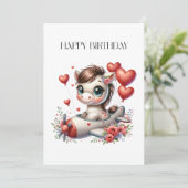 Carte Anniversaire de Pony Pilot (Debout devant)
