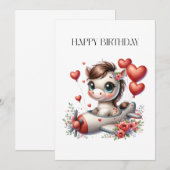 Carte Anniversaire de Pony Pilot (Devant / Derrière)
