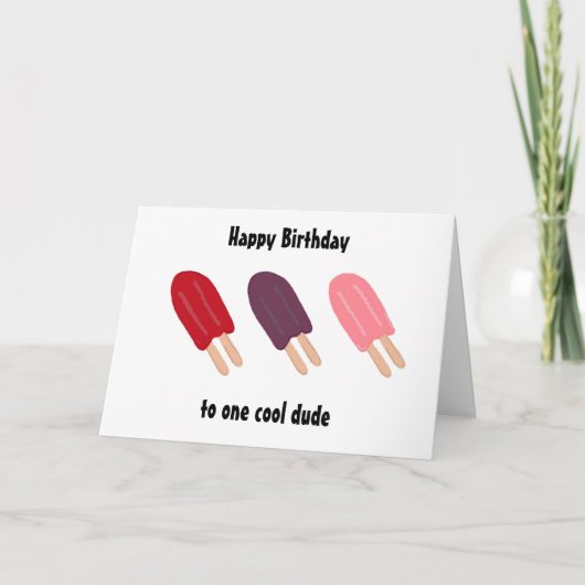 Carte Anniversaire de Popsicle (Devant)