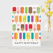 Carte Anniversaire de Popsicle d'amusement (Fleur jaune)