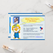 Carte Anniversaire de Pororo (Devant/Arrière en situation)