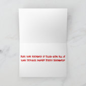 Carte Anniversaire de poulet frit (Intérieur)