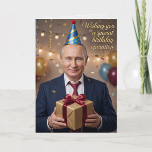 Carte Anniversaire de Poutine Humour Géopolitique de l'H