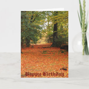 Carte anniversaire de promenade de pays joyeux