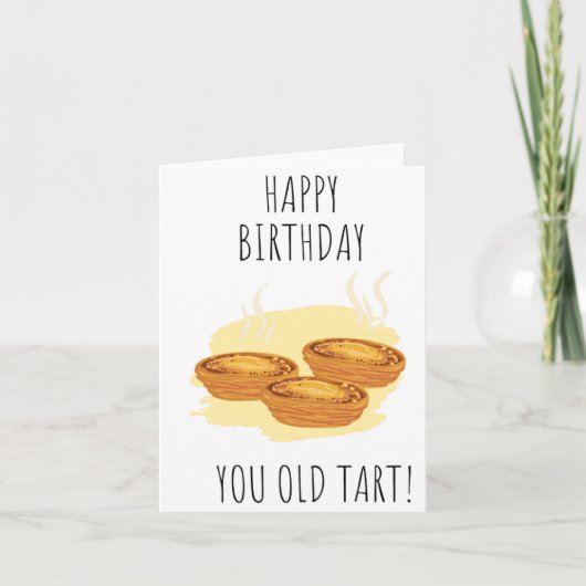 Carte Anniversaire de Puns Vieux Tarte (Devant)