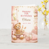 Carte Anniversaire de Pyjama Confortable (Fleur jaune)