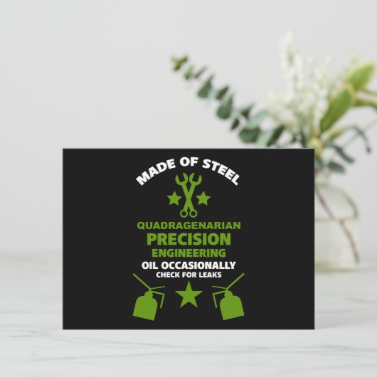 Carte Anniversaire de quadragénaire (Debout devant)