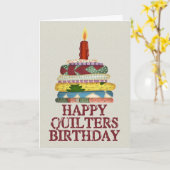 Carte Anniversaire de Quilters (Fleur jaune)