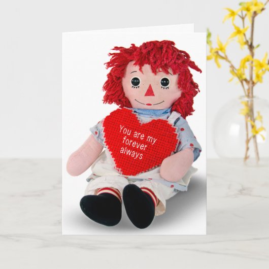 Carte Anniversaire de Rag Doll (Fleur jaune)