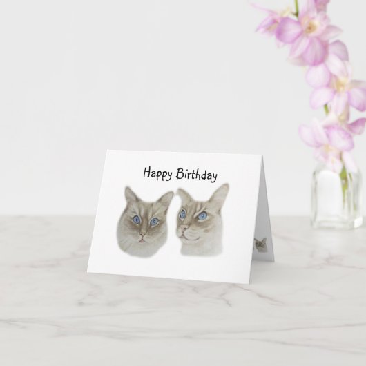 Carte Anniversaire de Ragdoll Cats (Orchidée)