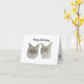 Carte Anniversaire de Ragdoll Cats (Fleur jaune)