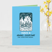 Carte anniversaire de randonnée (Fleur jaune)