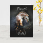 Carte Anniversaire de receveur et de cheval de rêve de (Fleur jaune)