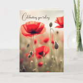 Carte Anniversaire de Red Poppy (Devant)
