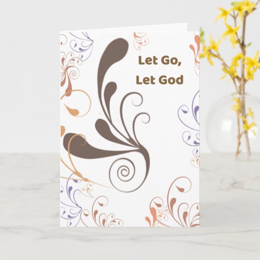 Carte Anniversaire de rétablissement Lâcher prise, Dieu (Fleur jaune)