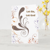 Carte Anniversaire de rétablissement Lâcher prise, laiss (Fleur jaune)