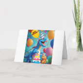 Carte Anniversaire de Roar Souhaite T-Rex Dinosaur (Dos)