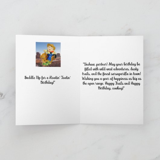 Carte Anniversaire de Rootin' Tootin' ! (Intérieur)