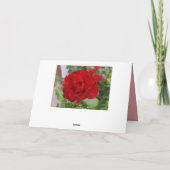 Carte Anniversaire de rose de cramoisi joyeux (Dos)