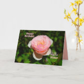 Carte Anniversaire de rose de rose joyeux à la soeur (Fleur jaune)