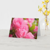 Carte Anniversaire de Rose rose (Fleur jaune)
