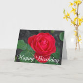 Carte Anniversaire de rose rouge (Fleur jaune)