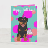 Carte Anniversaire de Rottweiler (Devant)