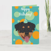 Carte Anniversaire de Rottweiler (Devant)