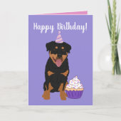 Carte Anniversaire de Rottweiler (Devant)