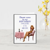 Carte Anniversaire de rupture de Fun Wine over the hill (Fleur jaune)