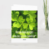 Carte Anniversaire de Saint-Patrick (Dos)