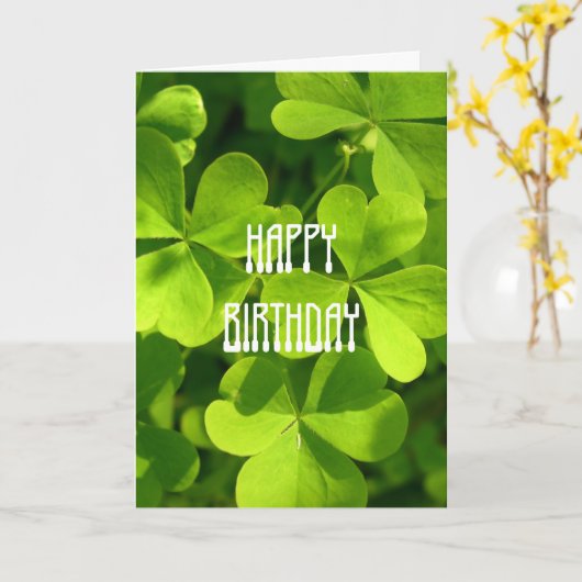 Carte Anniversaire de Saint-Patrick (Fleur jaune)