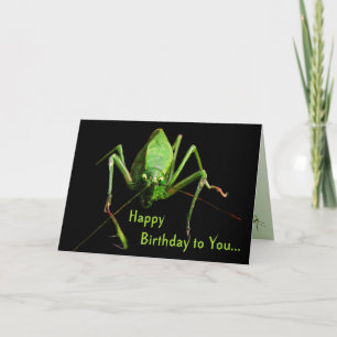 Carte Anniversaire de sauterelle
