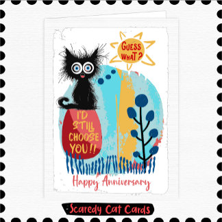 Carte Anniversaire de Scaredy Cat