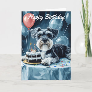 Carte Anniversaire de Schnauzer