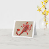 Carte Anniversaire de Scorpio (Fleur jaune)