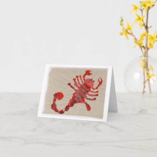 Carte Anniversaire de Scorpio (Fleur jaune)