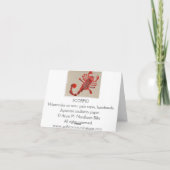 Carte Anniversaire de Scorpio (Dos)