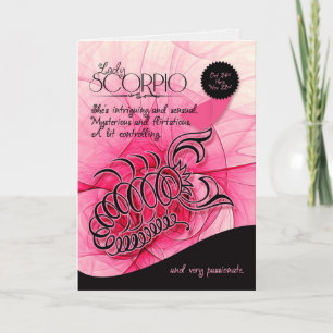 Carte Anniversaire de Scorpio pour ses 24 octobre et 22 