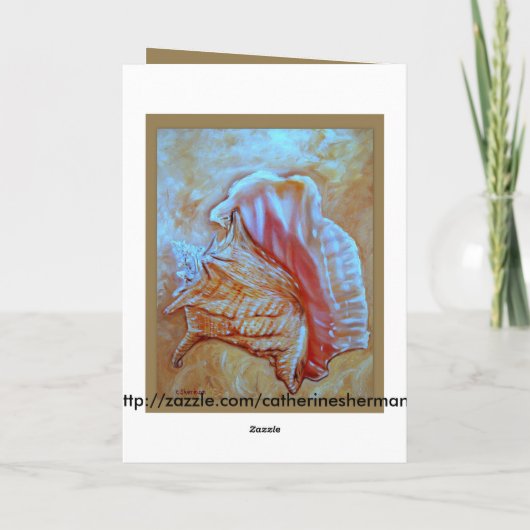 Carte Anniversaire de Shell de conque joyeux (Dos)