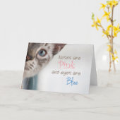 Carte Anniversaire de Siamese (Fleur jaune)