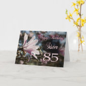 Carte Anniversaire de soeur 85th avec la magnolia (Fleur jaune)