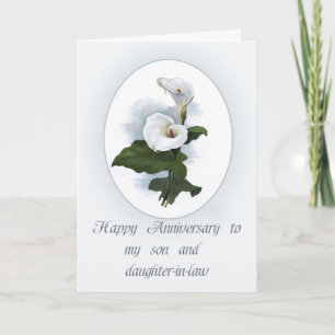 Carte Anniversaire de Son avec Calla Lilies